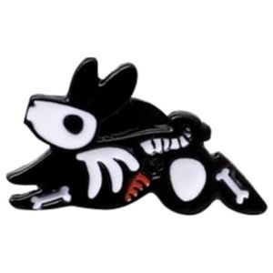 Rabbit Muerto Pin Enamel Day of the Dead Halloween